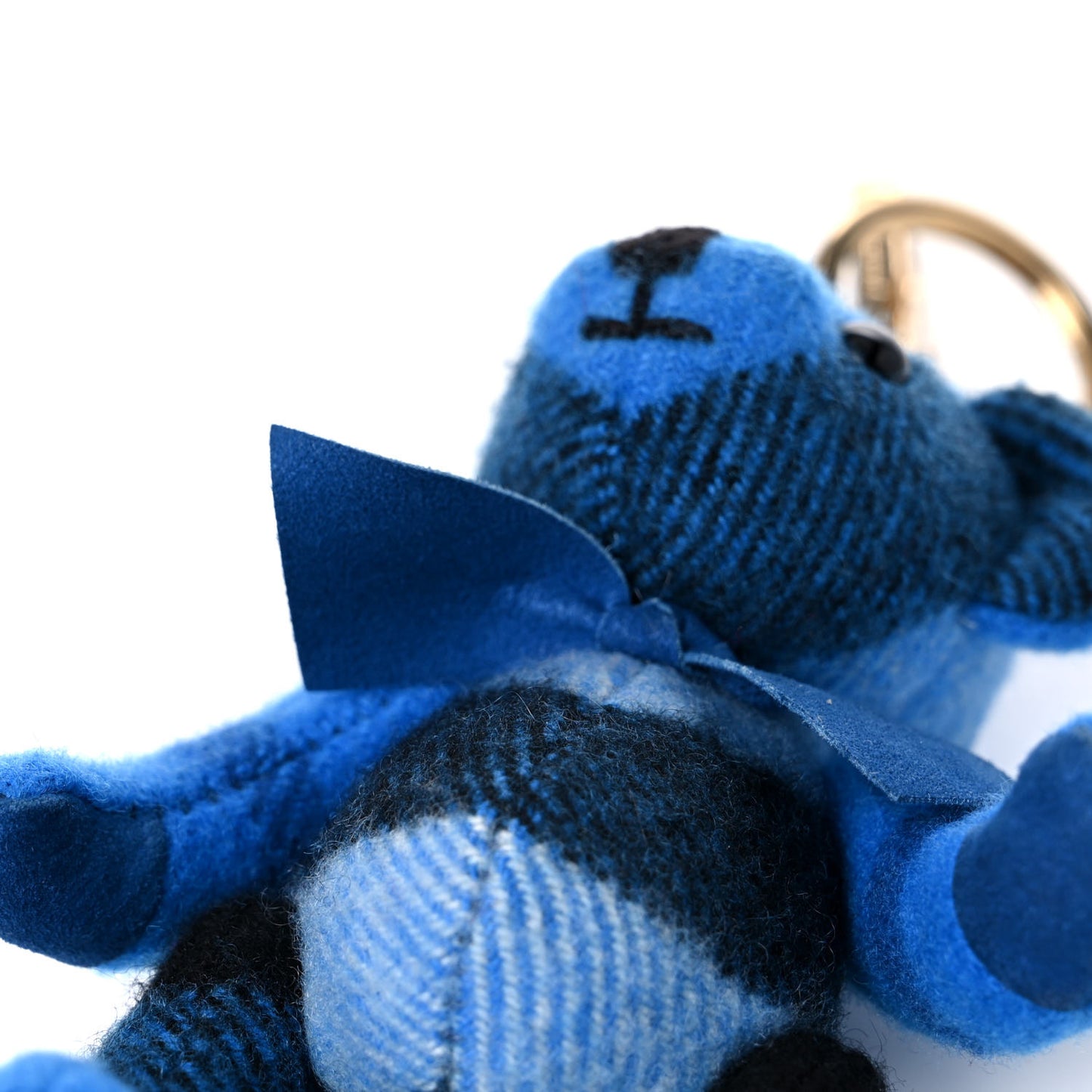 Cashmere Check Thomas Bear Charm Cornflower Blue