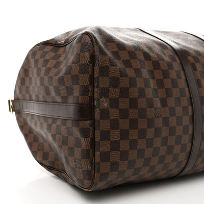 Louis Vuitton Damier Ebene Keepall Bandouliere 55 11 of 12