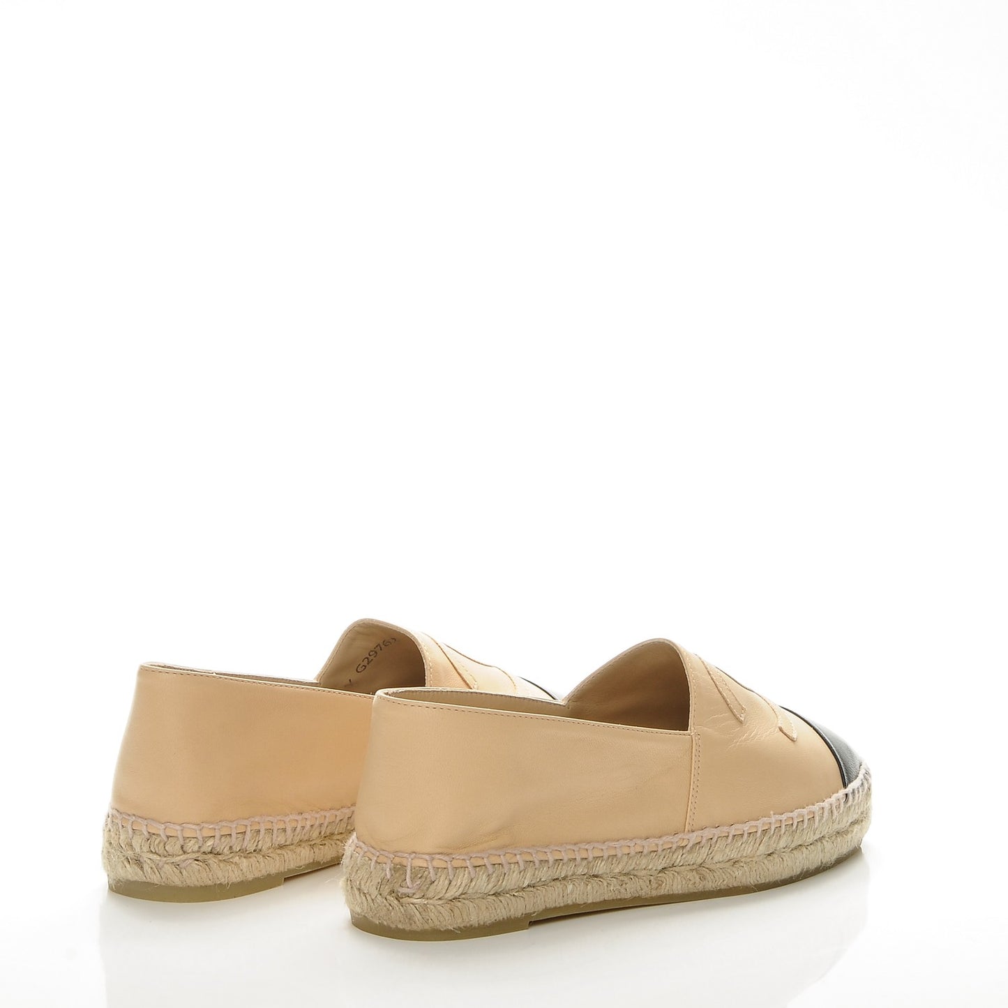 Lambskin CC Espadrilles 38 Beige Black