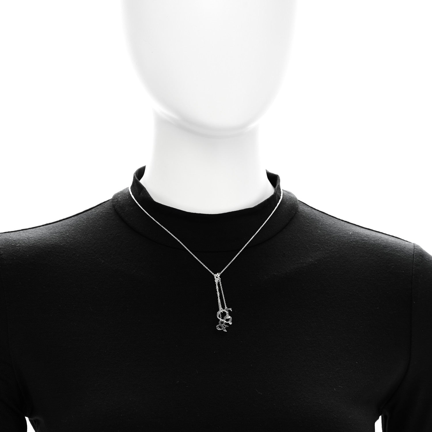 Tiffany Sterling Silver Letters Lariat Necklace 2 of 5