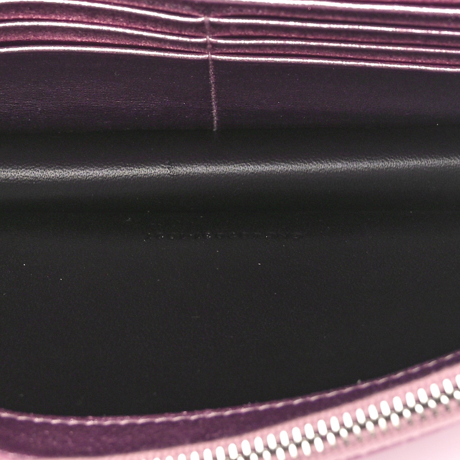 Saint Laurent Metallic Calfskin Monogram Envelope Chain Wallet Pink 5 of 9