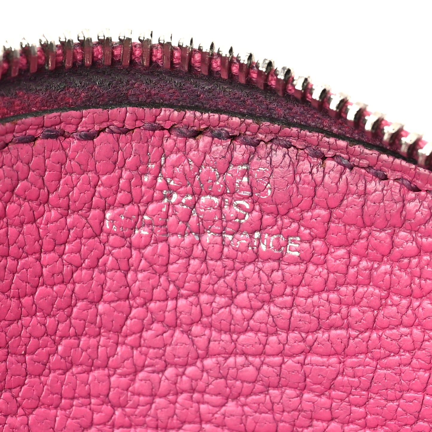 Chevre Mysore Evelyne Coin Purse Rose Pourpre