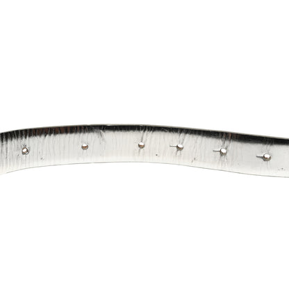 Chanel Metallic Calfskin Baguette Crystal CC Belt 85 34 Silver 5 of 8