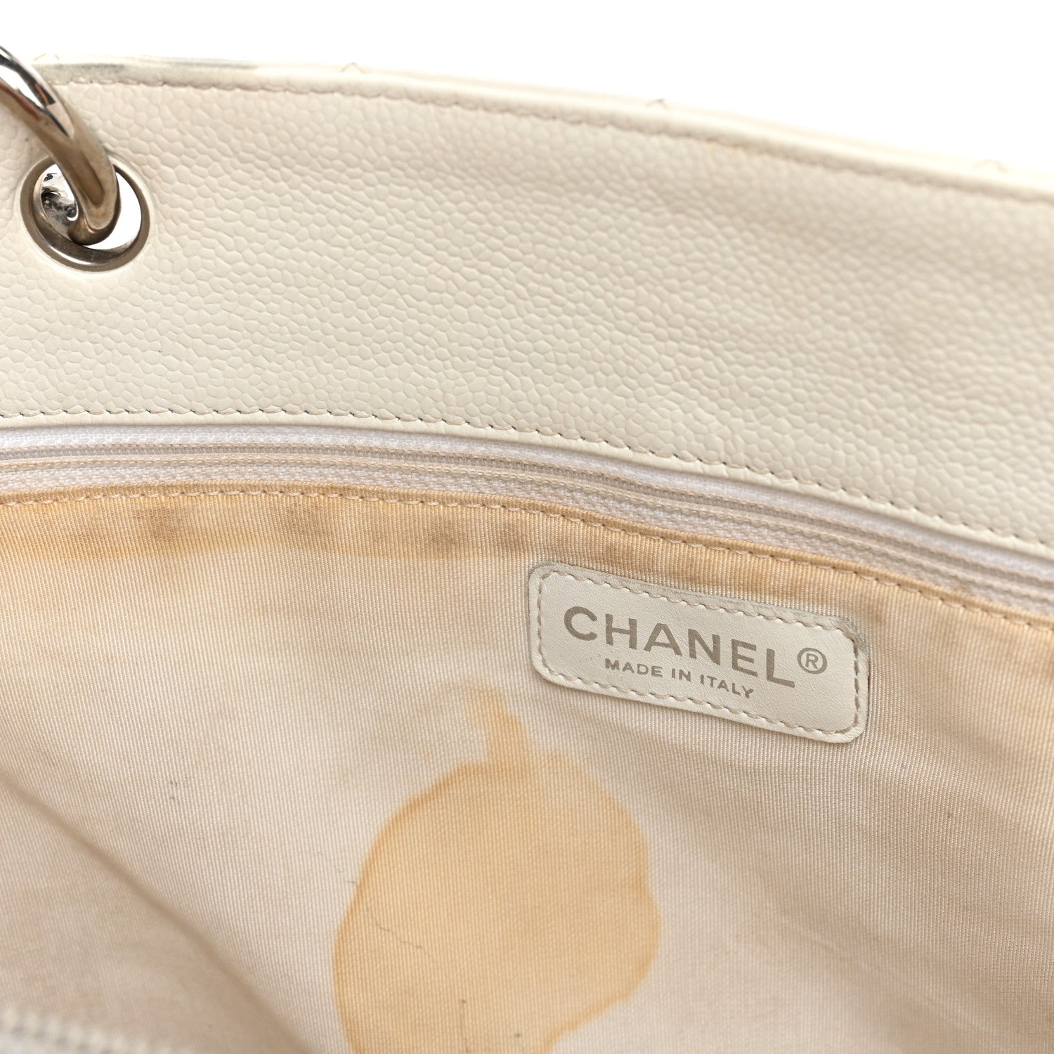 Chanel Caviar Quilted Grand Shopping Tote GST White 14 of 24