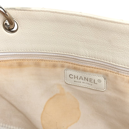 Chanel Caviar Quilted Grand Shopping Tote GST White 14 of 24