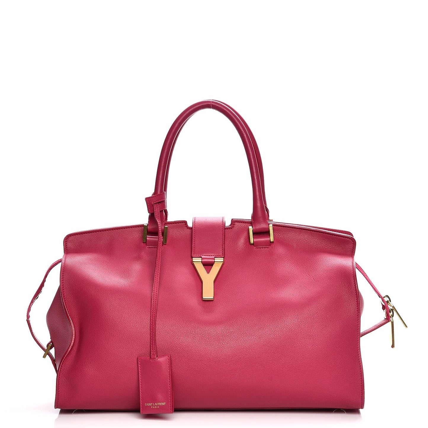 Calfskin Medium Classic Y Cabas Fuchsia