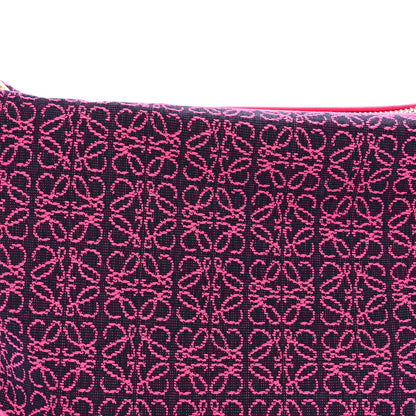 Loewe Jacquard Anagram Calfskin Small Cubi Bag Pink 7 of 9