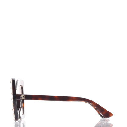 Gucci Acetate Crystal Oversize Sunglasses GG0148S Tortoise 3 of 6