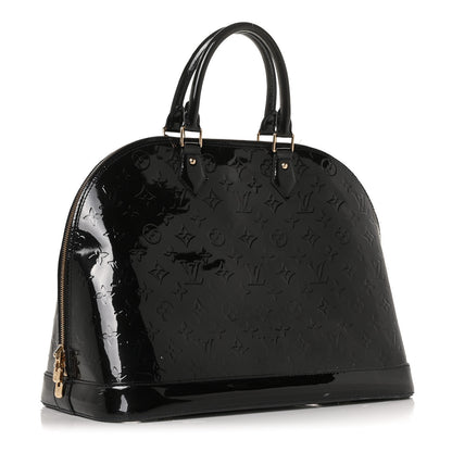 Louis Vuitton Vernis Alma GM Black 2 of 12