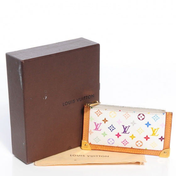 Louis Vuitton Monogram Multicolor Key Pouch White 5 of 8
