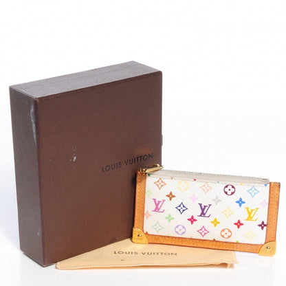 Louis Vuitton Monogram Multicolor Key Pouch White 5 of 8