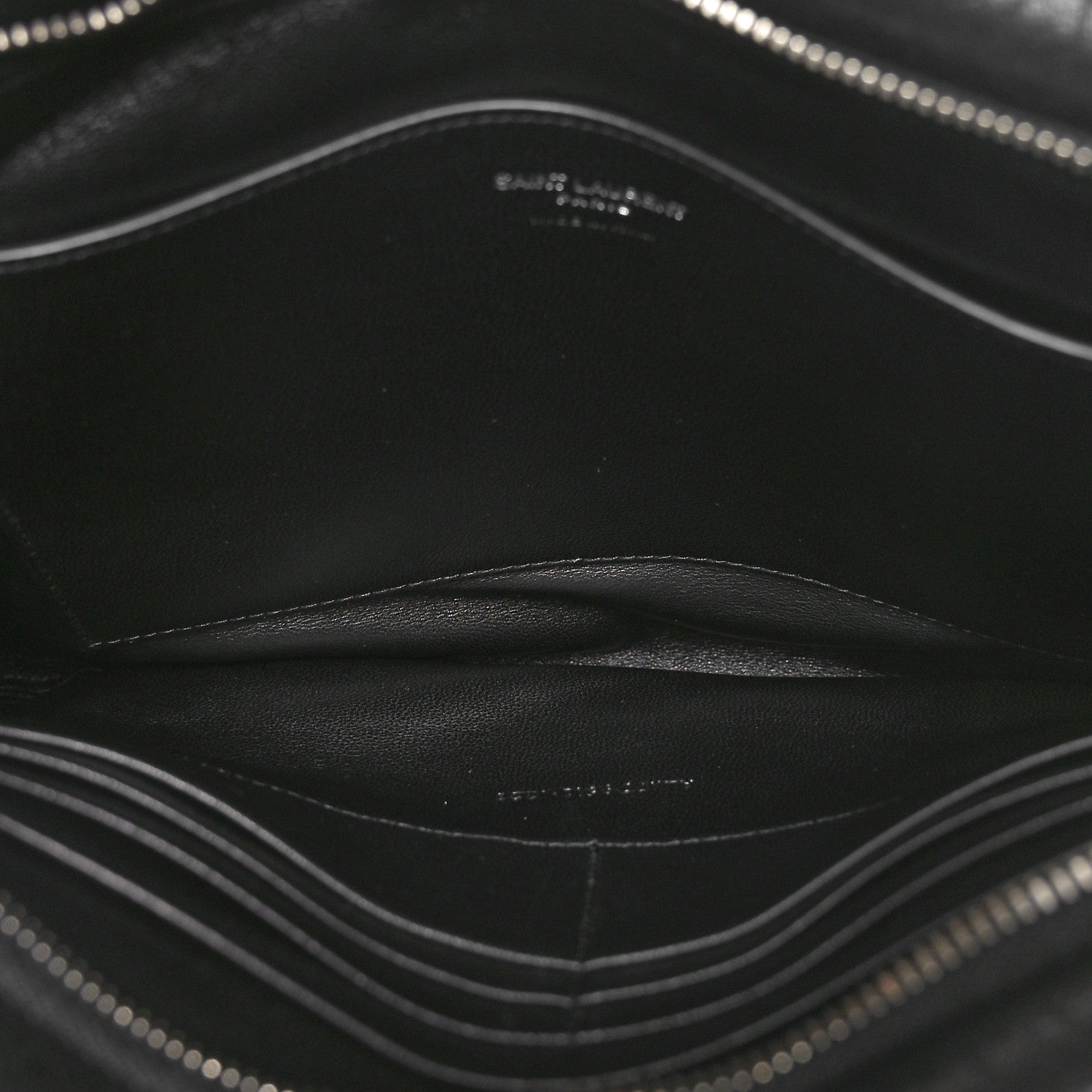 Saint Laurent Lambskin Large Puffy Pouch Black 6 of 11