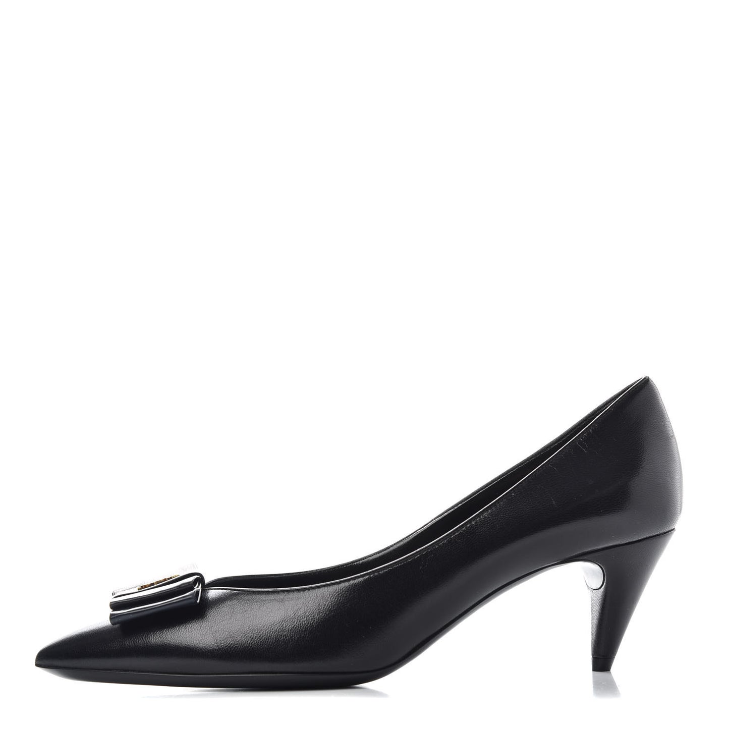 Calfskin Bow Anais Pumps 37.5 Black