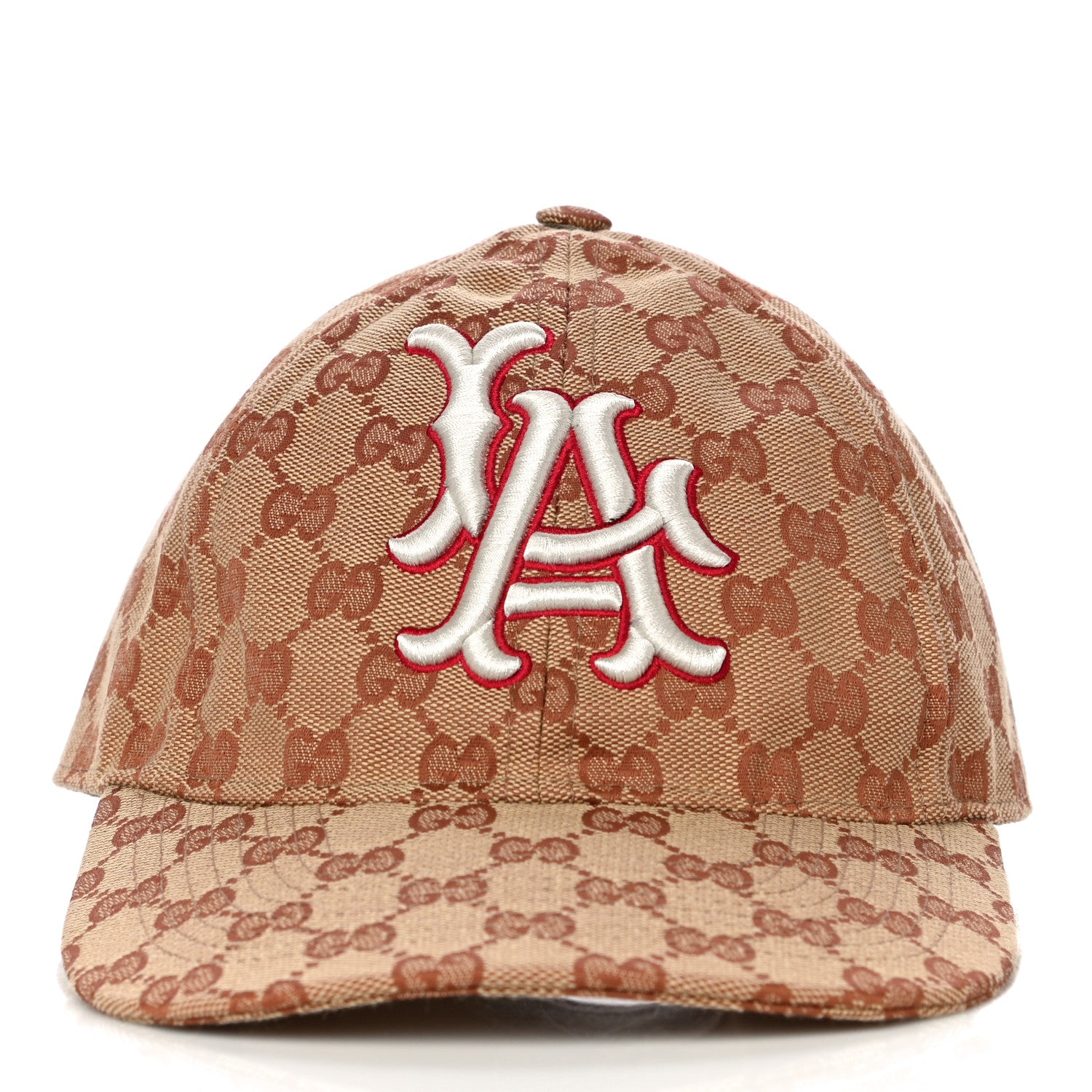 Gucci X MLB Monogram LA Dodgers Baseball Hat 57-61 Beige Ruggine 2 of 5