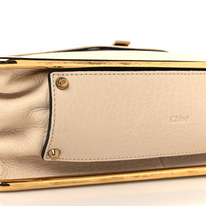 Chloe Grained Calfskin Medium Sally Flap Bag Cream 13 of 13