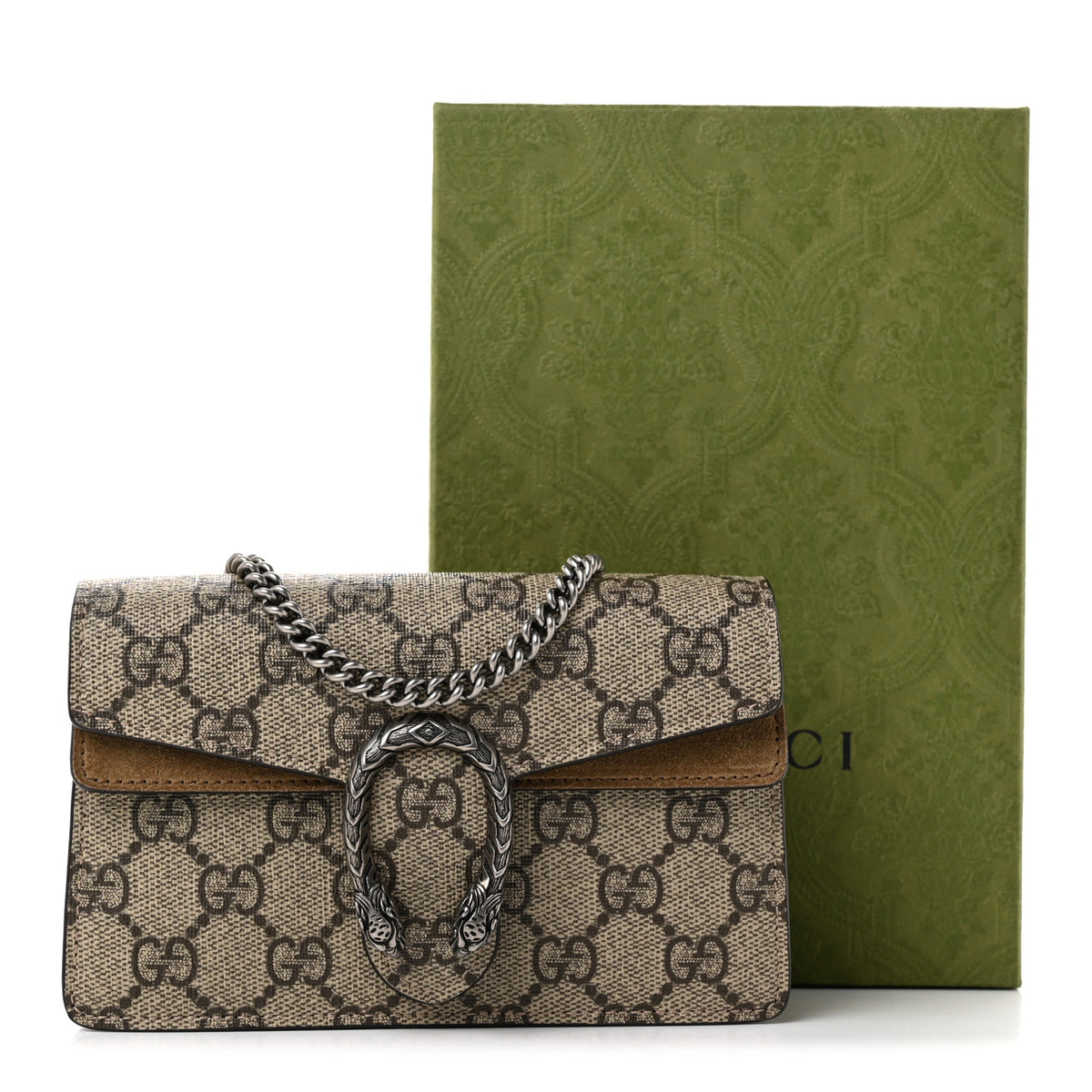 GG Supreme Monogram Super Mini Dionysus Shoulder Bag Taupe