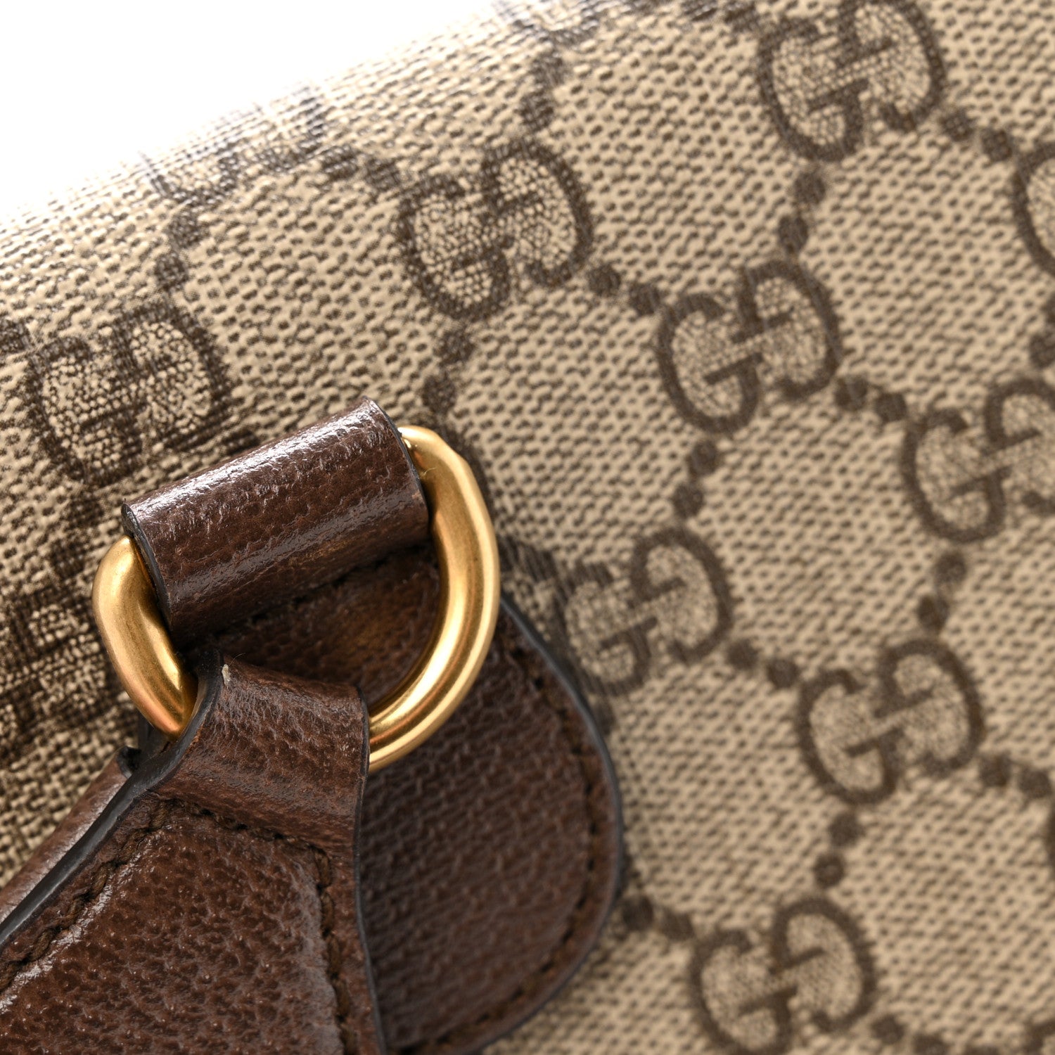 Gucci GG Supreme Monogram Web Medium Neo Vintage Flap Messenger Bag Beige New Acero 13 of 14