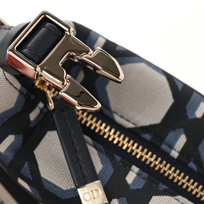 Christian Dior Technical Fabric Macrocannage DiorTravel Nomad Pouch Beige Blue 8 of 8