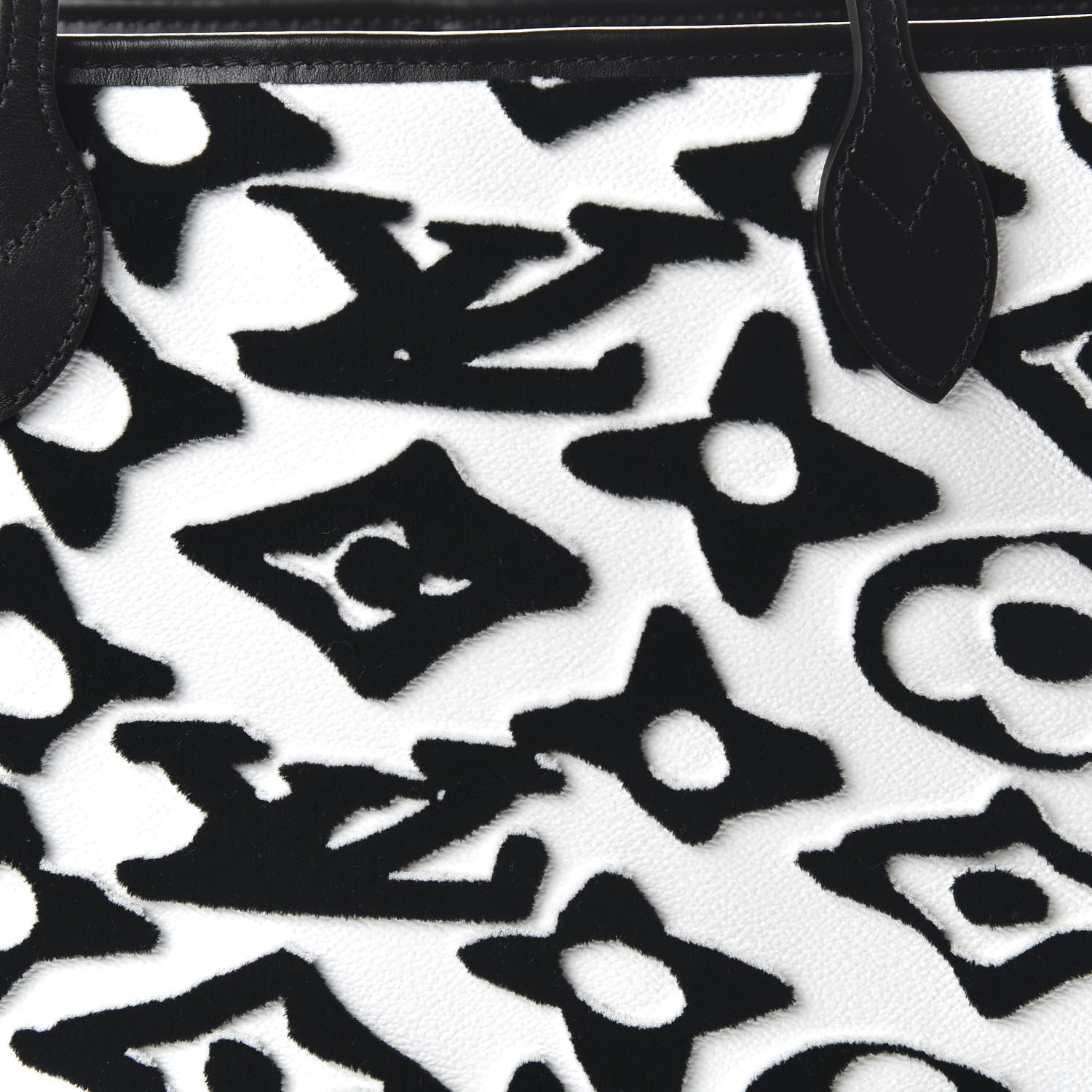 Louis Vuitton X UF Tufted Monogram Neverfull MM Black White 10 of 11