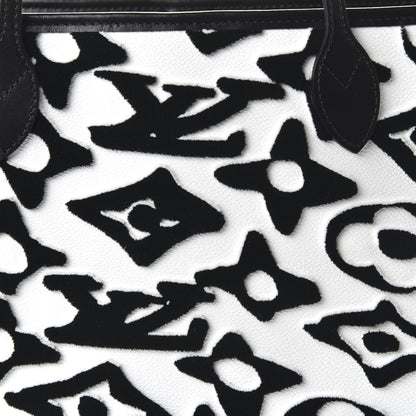 Louis Vuitton X UF Tufted Monogram Neverfull MM Black White 10 of 11