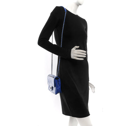 Chanel Patent Quilted Small Coco Shine Flap Blue 2 of 8