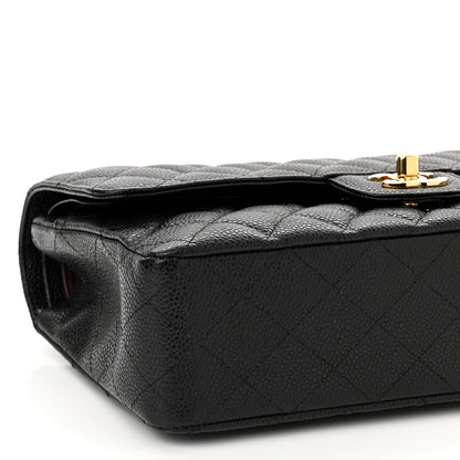 Chanel Caviar Quilted Medium Double Flap Black 9 of 14
