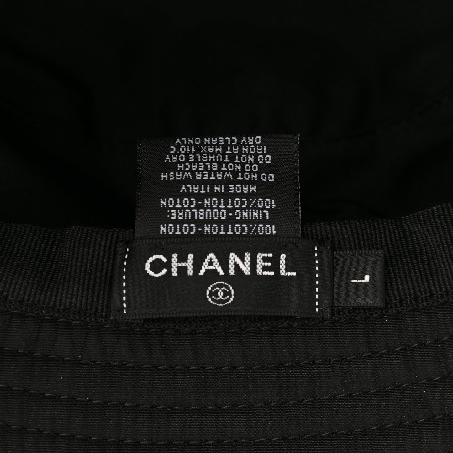 Cotton CC Bucket Hat L Black