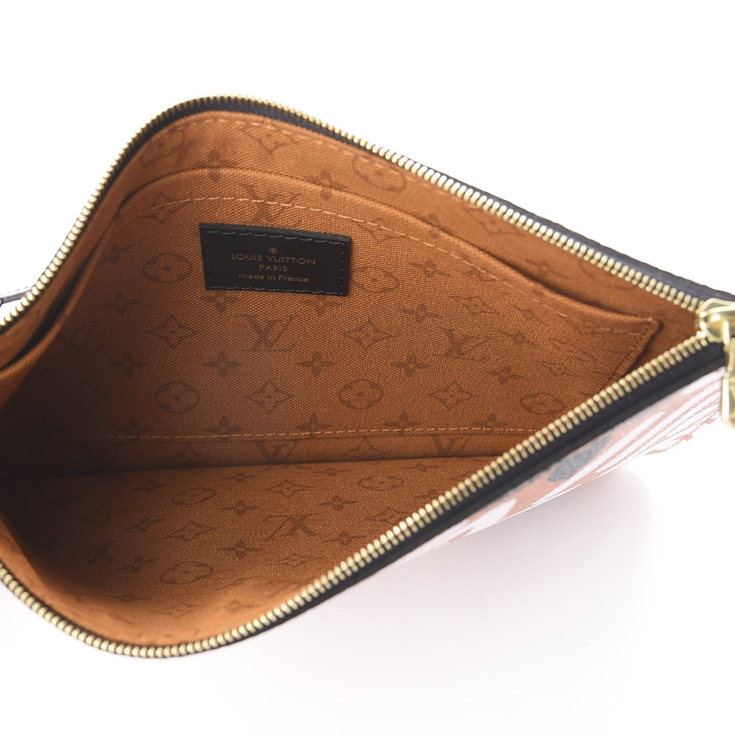 Monogram Giant Crafty Neverfull MM GM Pochette Creme Caramel