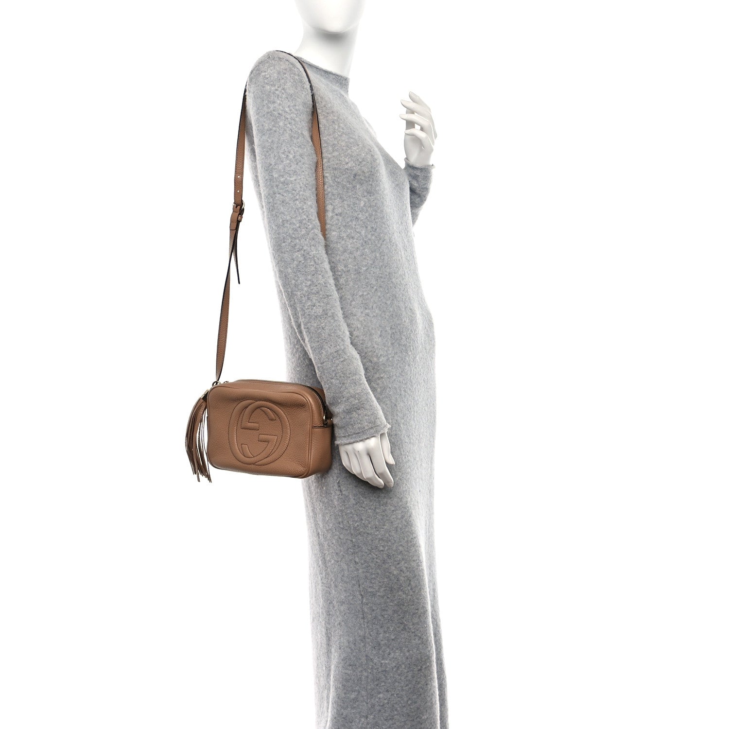 Gucci Pebbled Calfskin Small Soho Disco Bag Camelia 2 of 10