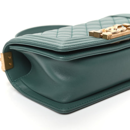 Chanel Calfskin Quilted Small Boy Flap Green 8 of 9