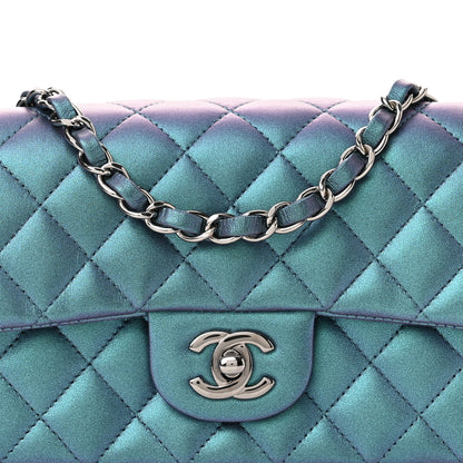 Chanel Iridescent Lambskin Quilted Mini Rectangular Flap Turquoise 8 of 11