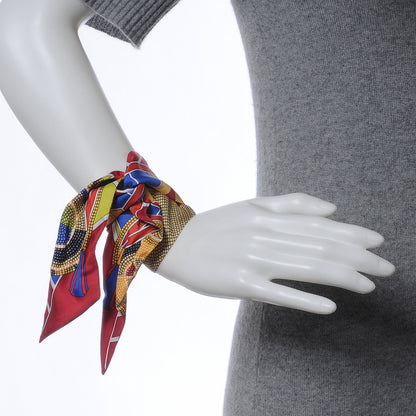 Hermes Silk L'Art Indien Des Plaines Twilly 3 of 5