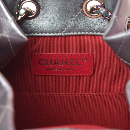 Chanel Iridescent Lambskin Calfskin Small Quilted Gabrielle Backpack Light Purple 6 of 12
