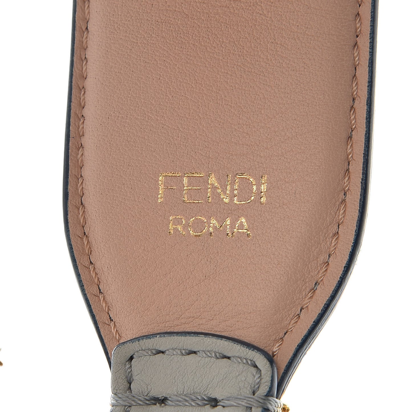 Vitello Dolce Plexiglass Bi-Color Studded Strap You Grigio Perla Plaster Multicolor
