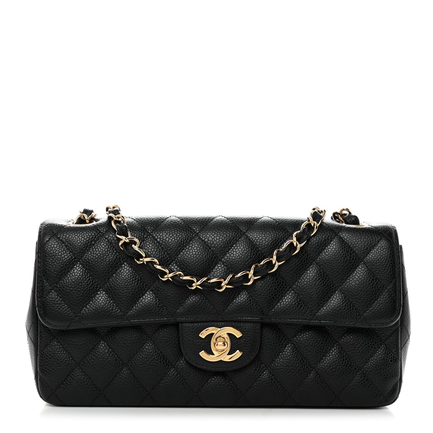 Caviar Quilted East West Flap Black
