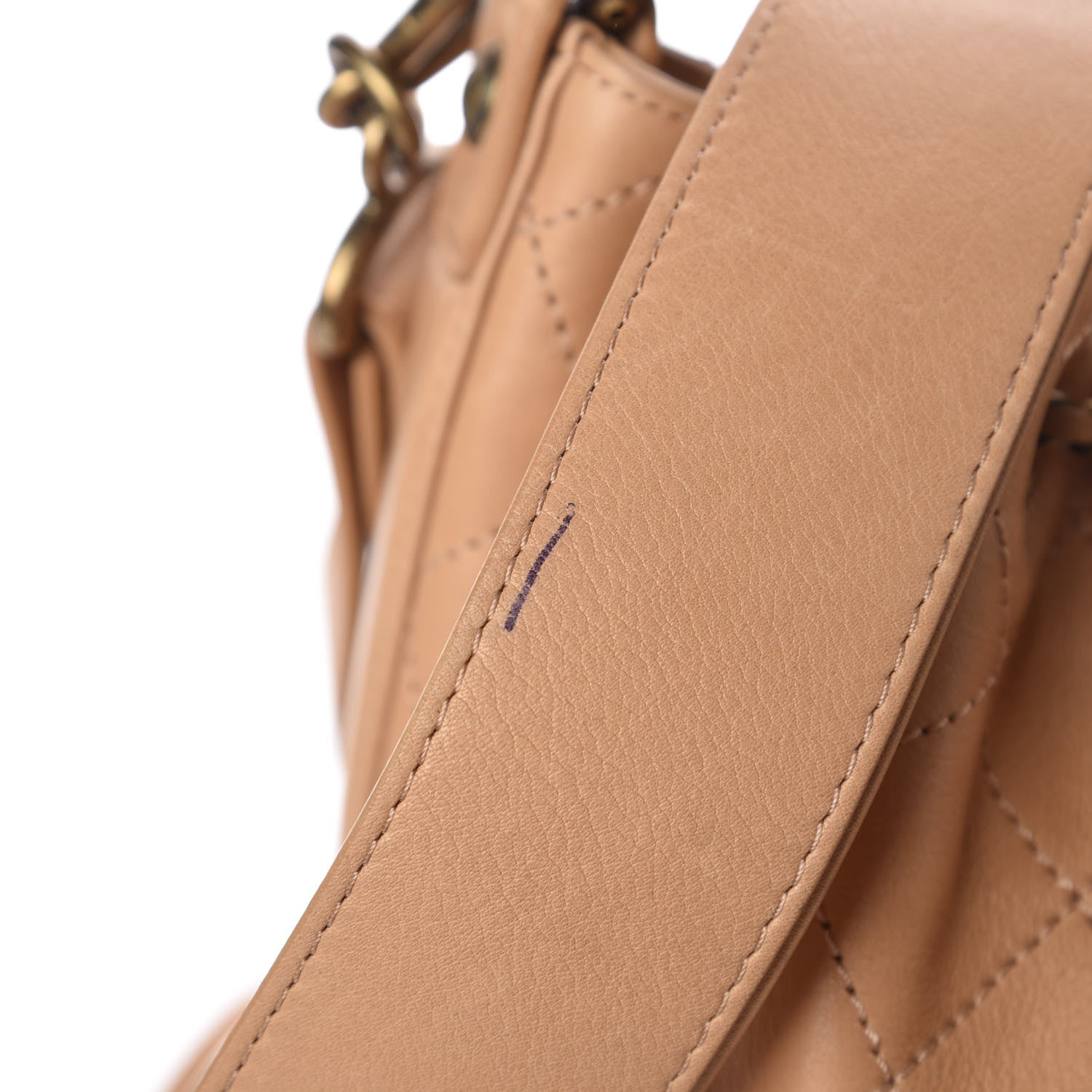 Chanel Calfskin Quilted Drawstring CC Medium Hobo Beige 14 of 16