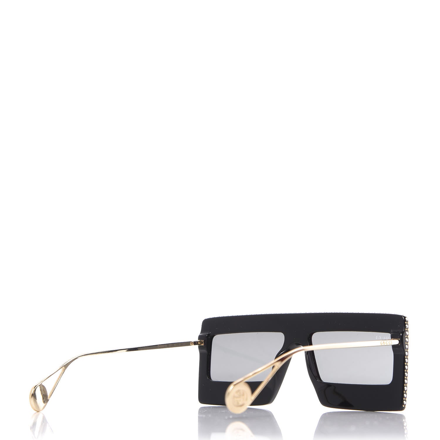 Gucci Acetate Crystal Mask-Frame Sunglasses GG0431S Black 4 of 8