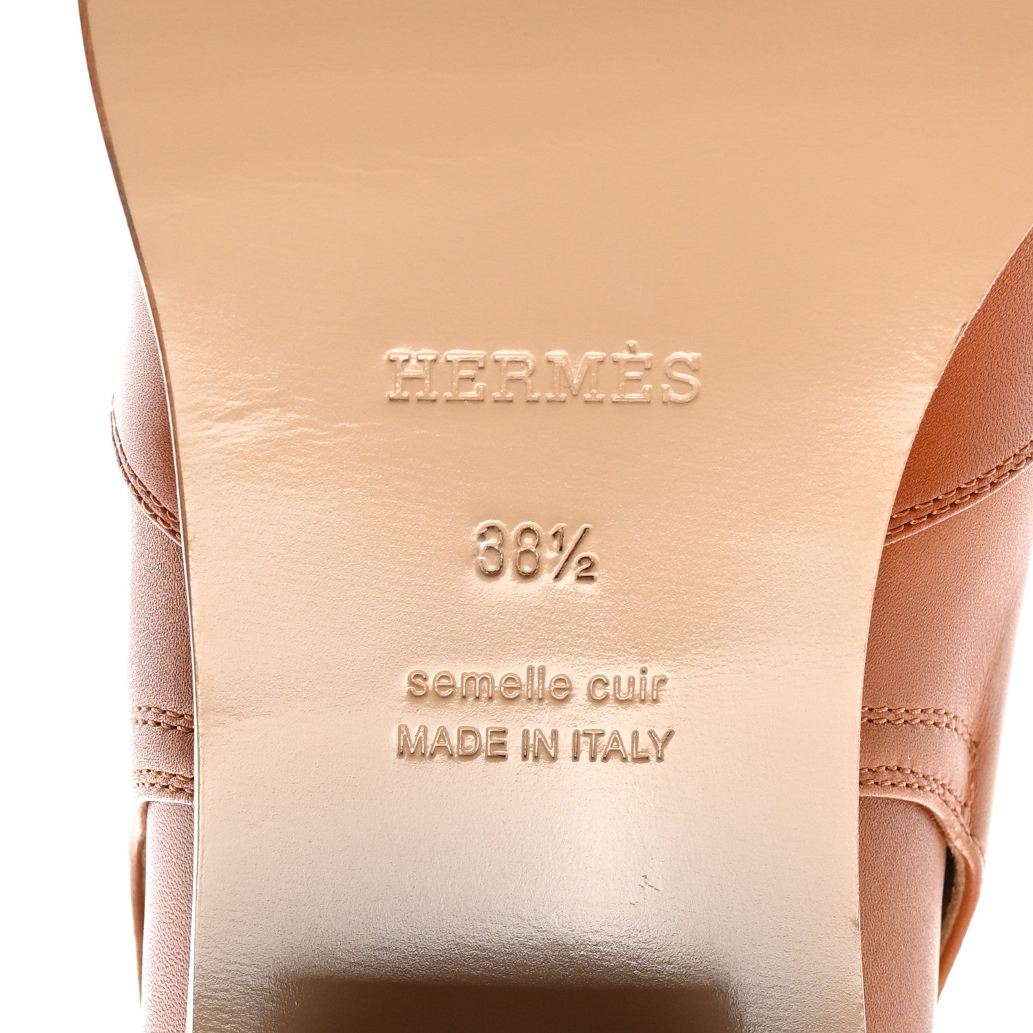 Hermes Calfskin Frenchie 50 Ankle Boots 38.5 Naturel 6 of 9