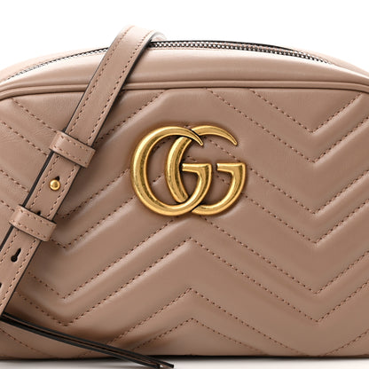 Gucci Calfskin Matelasse Small GG Marmont Chain Shoulder Bag Porcelain Rose 8 of 10