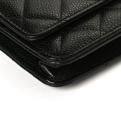 Chanel Caviar Quilted Wallet On Chain WOC Black 12 of 15