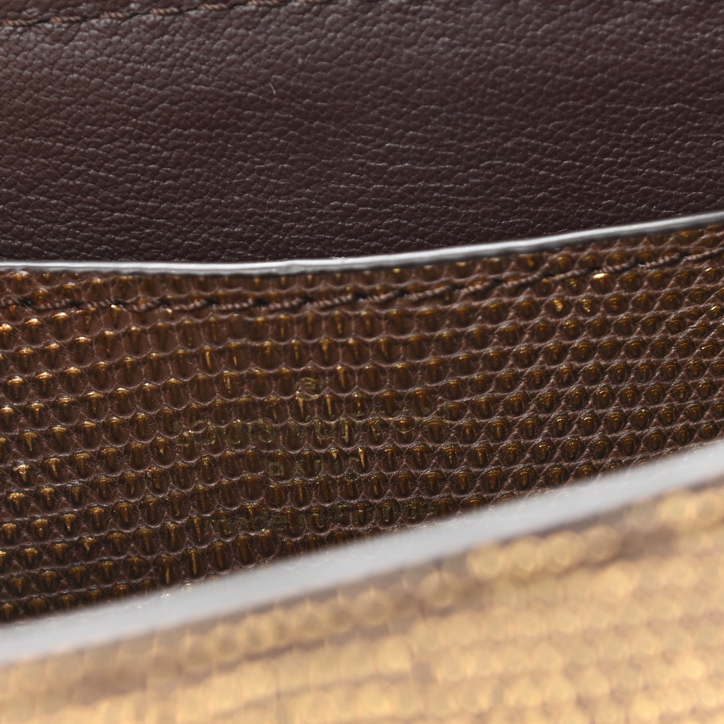 Lizard Twist Shoulder Bag Mini Gold
