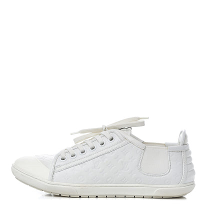 Louis Vuitton Calfskin Embossed Monogram Toucan Sneakers 38 White 1 of 19