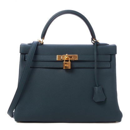 Hermes Togo Kelly Retourne 32 Vert Cypress 1 of 33