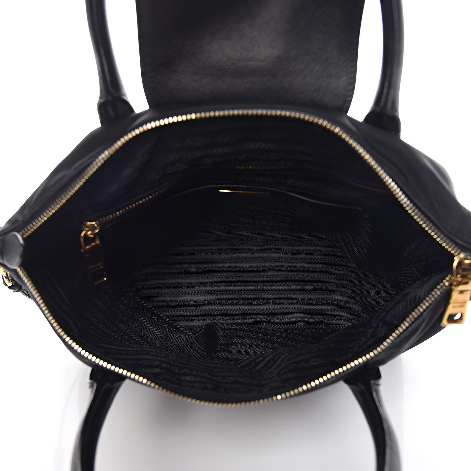 Prada Tessuto Nylon Saffiano Tote Black 5 of 11