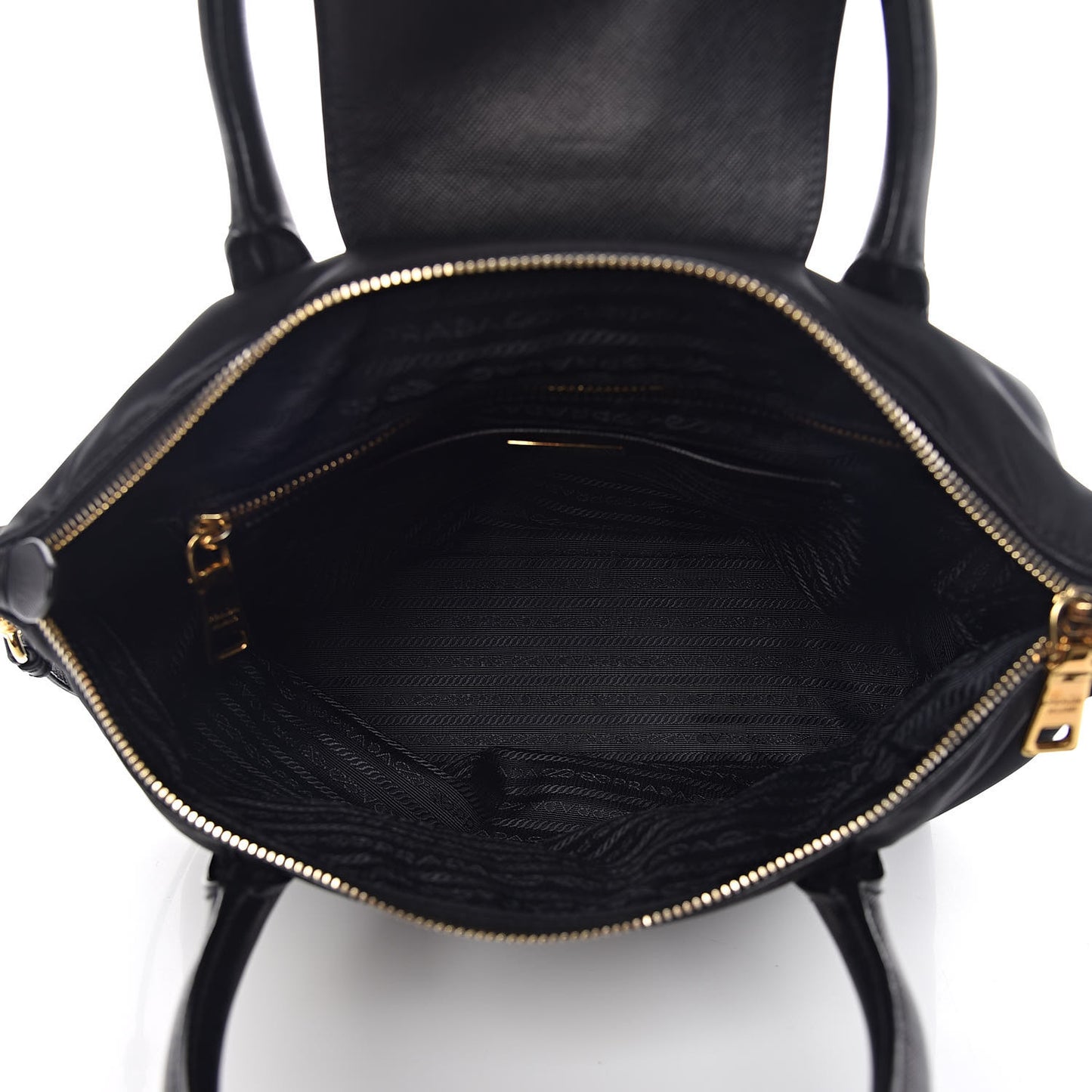 Tessuto Nylon Saffiano Tote Black