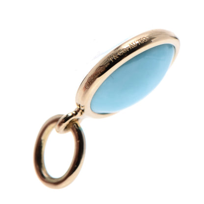 Tiffany 18K Yellow Gold Turquoise Paloma Picasso Dot Charm 6 of 7