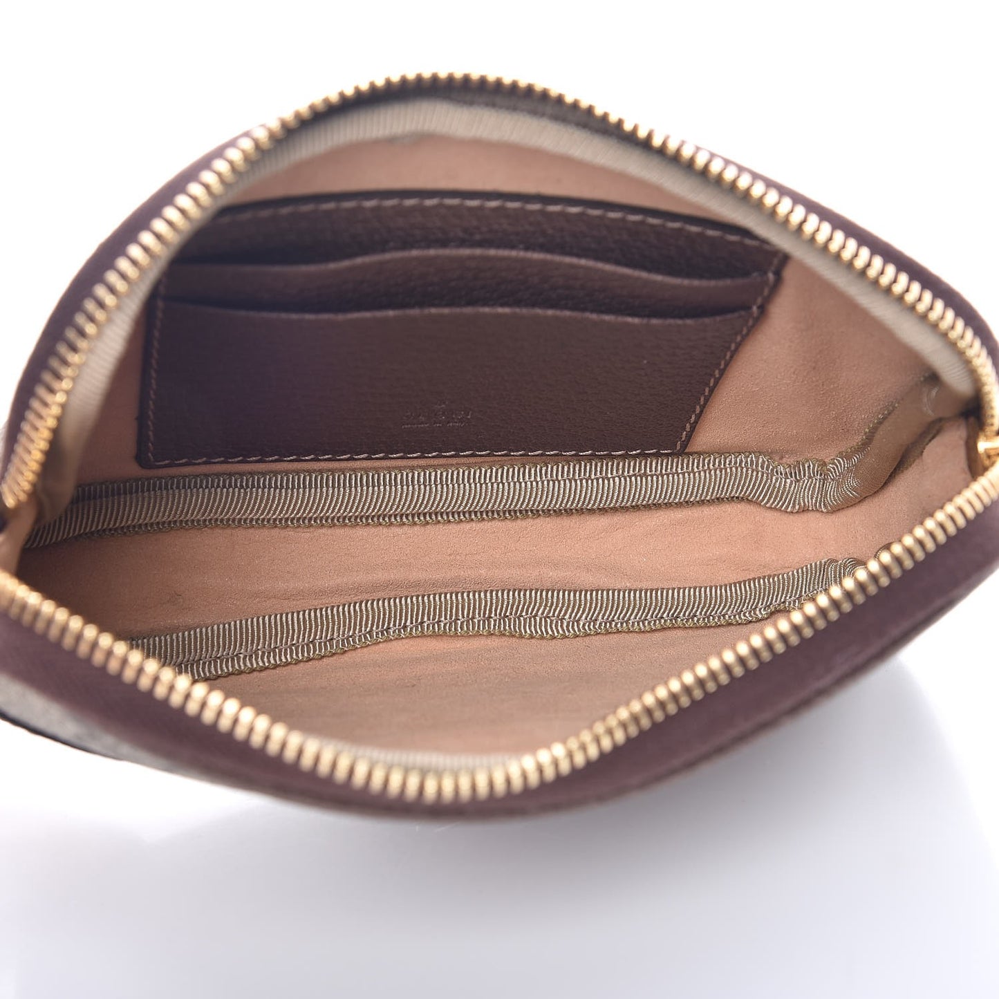 GG Supreme Monogram Ophidia Phone Case Wristlet Brown