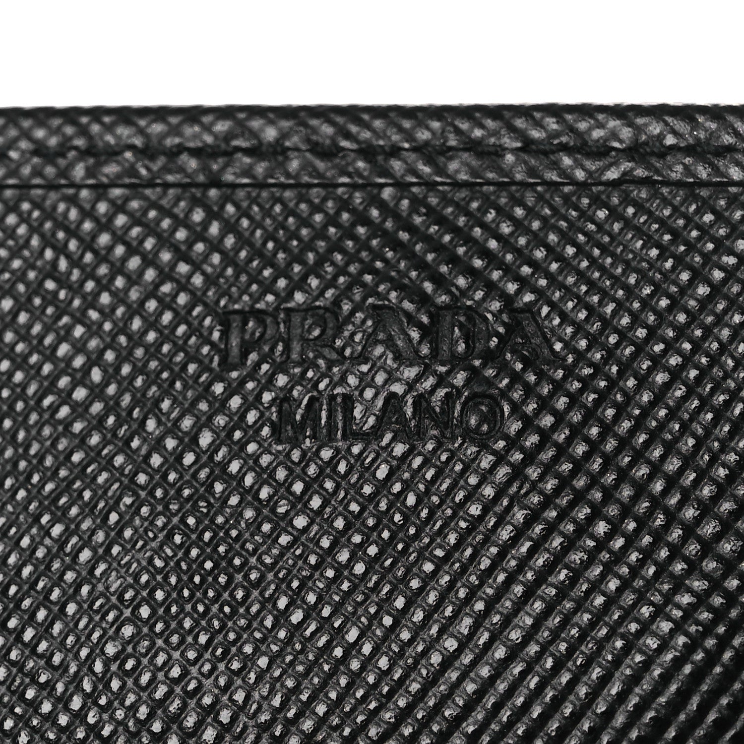 Prada Saffiano Metal Oro Chain Wallet Black 6 of 15