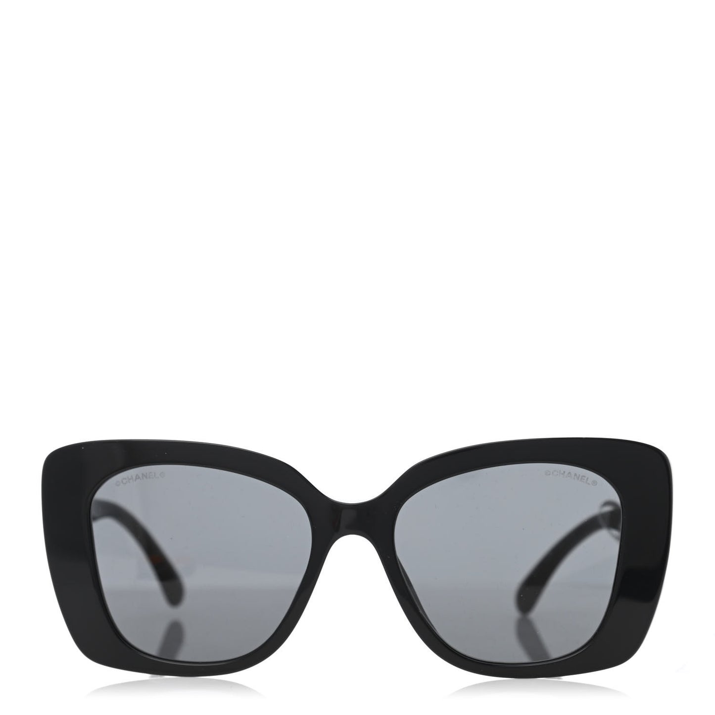 Acetate Strass Square Sunglasses 5422 Black White