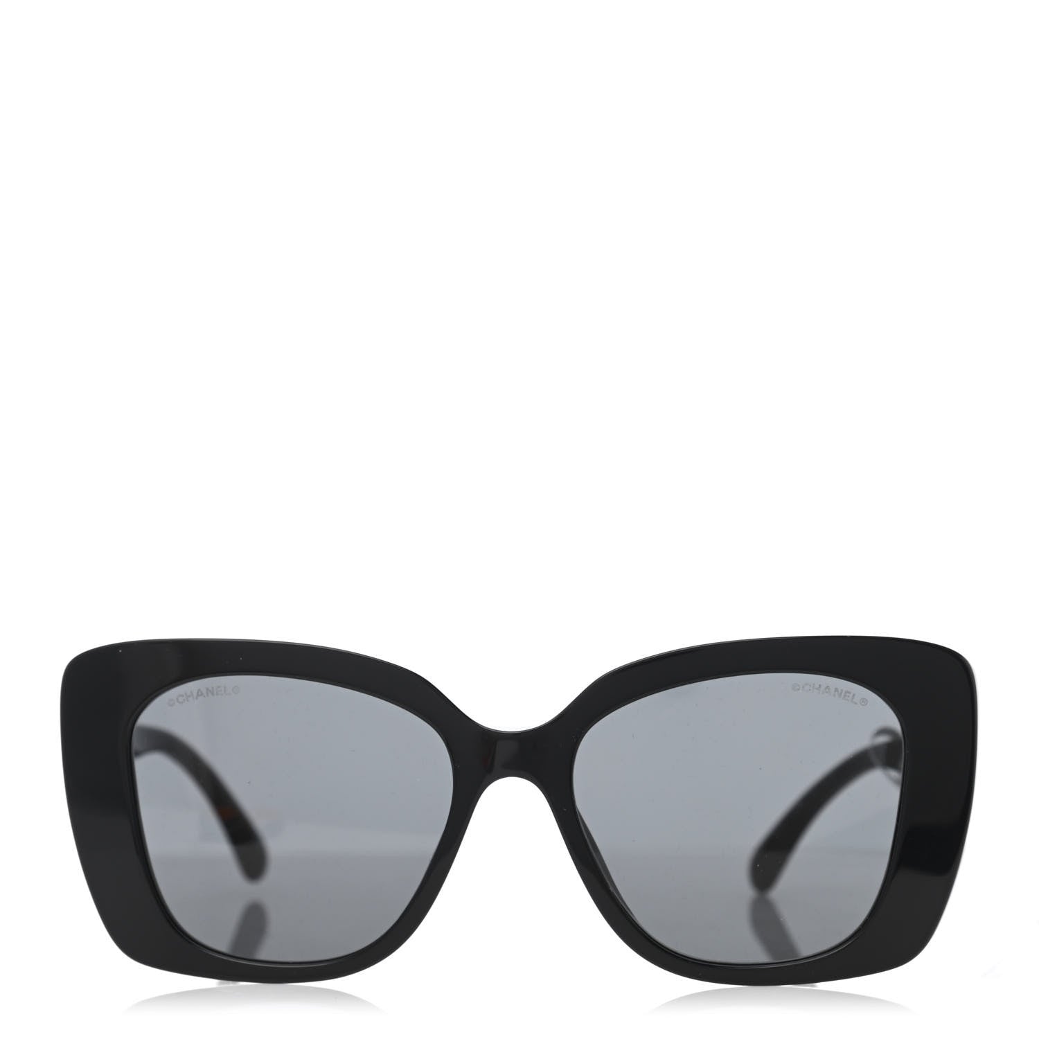 Chanel Acetate Strass Square Sunglasses 5422 Black White 2 of 4